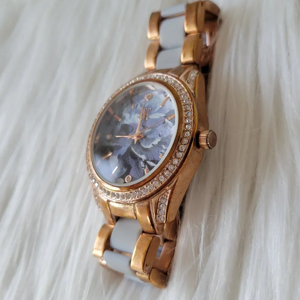 INC Floral Dial Fashion Watch